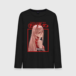 Лонгслив хлопковый мужской Человек бензопила Пауэр, цвет: черный