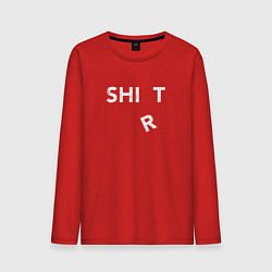 Лонгслив хлопковый мужской Shirt shit, цвет: красный