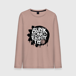 Лонгслив хлопковый мужской Blink one eighty two, цвет: пыльно-розовый