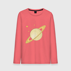 Лонгслив хлопковый мужской Сатурн, цвет: коралловый