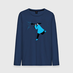 Мужской лонгслив Музыкант бежит