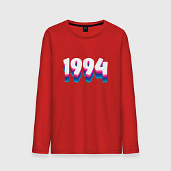 Лонгслив хлопковый мужской Made in 1994 vintage art, цвет: красный
