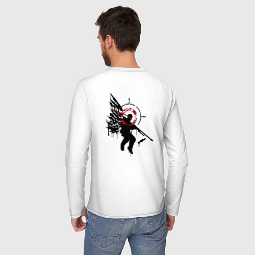 Мужской лонгслив CS:GO - Graffiti Angel of Death / Белый – фото 4