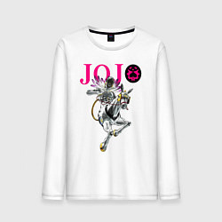 Лонгслив хлопковый мужской Made in heaven - стенд Энрико Пуччи - Jojo - part, цвет: белый