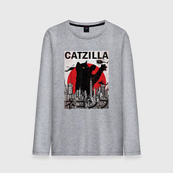 Мужской лонгслив Catzilla in Tokyo мем