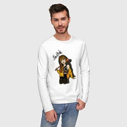 Лонгслив хлопковый мужской Дерзкая Лисса, цвет: белый — фото 2