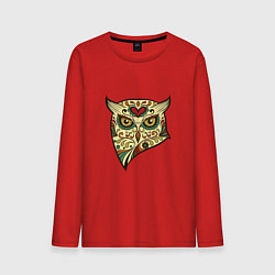 Лонгслив хлопковый мужской Owl color, цвет: красный