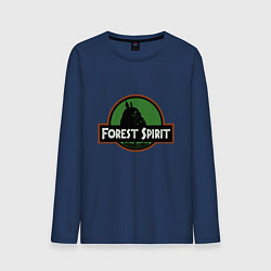 Лонгслив хлопковый мужской Дух леса, цвет: тёмно-синий