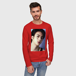 Лонгслив хлопковый мужской Handsome Jin, цвет: красный — фото 2