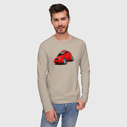 Лонгслив хлопковый мужской Злой Форд Мондео, цвет: миндальный — фото 2