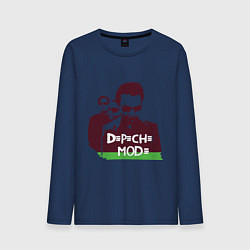 Лонгслив хлопковый мужской DM portrait, цвет: тёмно-синий