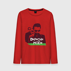 Лонгслив хлопковый мужской DM portrait, цвет: красный