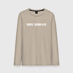 Мужской лонгслив Big bang белый логотип