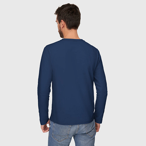 Мужской лонгслив Не спорь с лучшим боулером / Тёмно-синий – фото 4