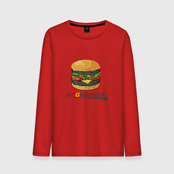 Лонгслив хлопковый мужской VAGburger tyres, цвет: красный