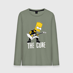 Лонгслив хлопковый мужской The Cure Барт Симпсон рокер, цвет: авокадо