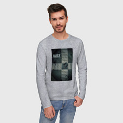 Лонгслив хлопковый мужской Алиса в Пограничье, цвет: меланж — фото 2