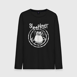 Лонгслив хлопковый мужской Sleepknot, цвет: черный