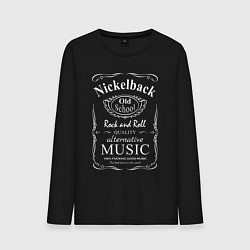 Лонгслив хлопковый мужской Nickelback в стиле Jack Daniels, цвет: черный