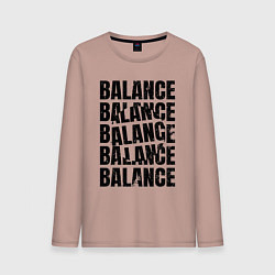 Мужской лонгслив Balance надпись с кругом