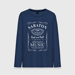 Лонгслив хлопковый мужской Sabaton в стиле Jack Daniels, цвет: тёмно-синий