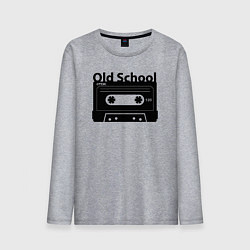 Лонгслив хлопковый мужской Old school music, цвет: меланж
