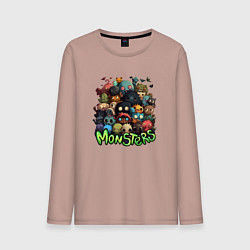 Мужской лонгслив Толпа монстриков