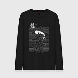 Лонгслив хлопковый мужской Joy Division китобой, цвет: черный