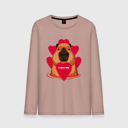 Мужской лонгслив Капибара I love You