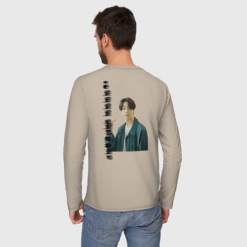 Мужской лонгслив Тэхен и Чонгук / Миндальный – фото 4