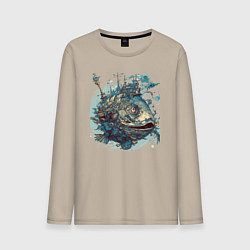 Мужской лонгслив Полёт механической рыбы