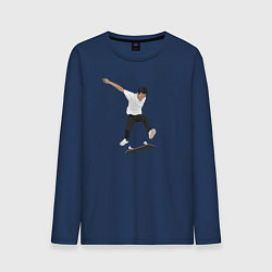 Мужской лонгслив Скейтбординг - kick flip