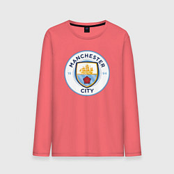 Лонгслив хлопковый мужской Manchester City FC, цвет: коралловый