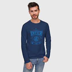 Лонгслив хлопковый мужской Forza Inter, цвет: тёмно-синий — фото 2
