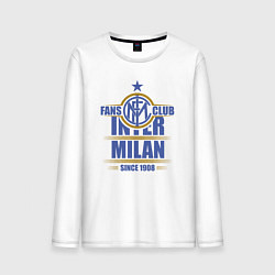 Лонгслив хлопковый мужской Inter Milan fans club, цвет: белый