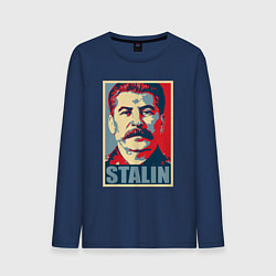 Лонгслив хлопковый мужской Stalin USSR, цвет: тёмно-синий