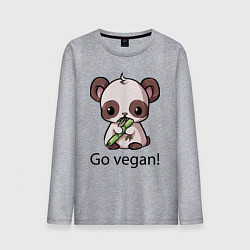 Мужской лонгслив Go vegan - motto