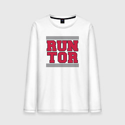 Лонгслив хлопковый мужской Run Toronto Raptors, цвет: белый