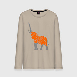 Лонгслив хлопковый мужской Искатель истины, цвет: миндальный