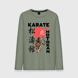 Лонгслив хлопковый мужской Карате шотокан, цвет: авокадо