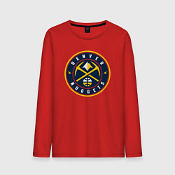 Лонгслив хлопковый мужской Denver Nuggets, цвет: красный