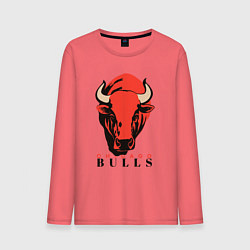 Лонгслив хлопковый мужской Chicago bull, цвет: коралловый