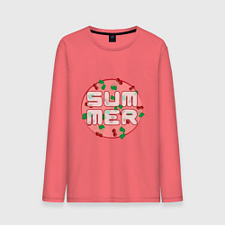 Лонгслив хлопковый мужской Summer cherry, цвет: коралловый