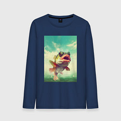 Мужской лонгслив Карп выпрыгивает из воды