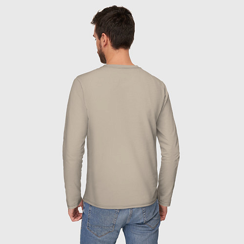 Мужской лонгслив Keep Calm and / Миндальный – фото 4