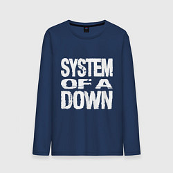 Лонгслив хлопковый мужской SoD - System of a Down, цвет: тёмно-синий