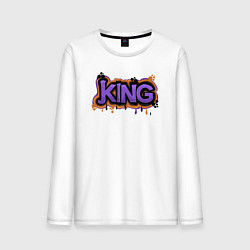 Лонгслив хлопковый мужской King graffiti, цвет: белый