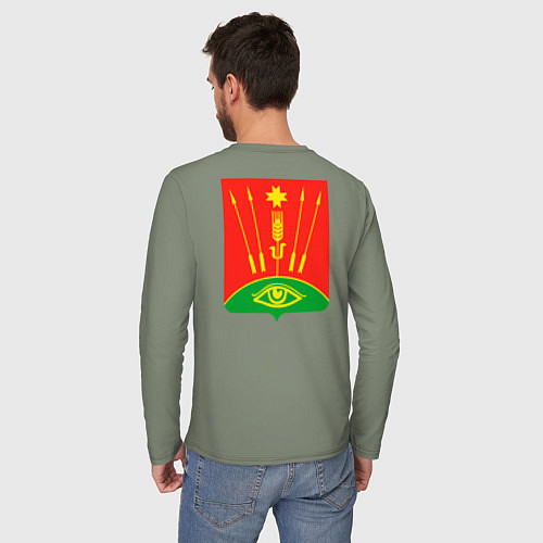 Мужской лонгслив Глазовский район / Авокадо – фото 4