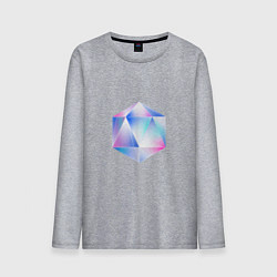 Лонгслив хлопковый мужской Glass hexagon, цвет: меланж