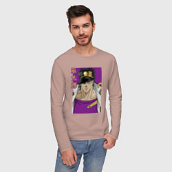 Лонгслив хлопковый мужской Джотаро, цвет: пыльно-розовый — фото 2